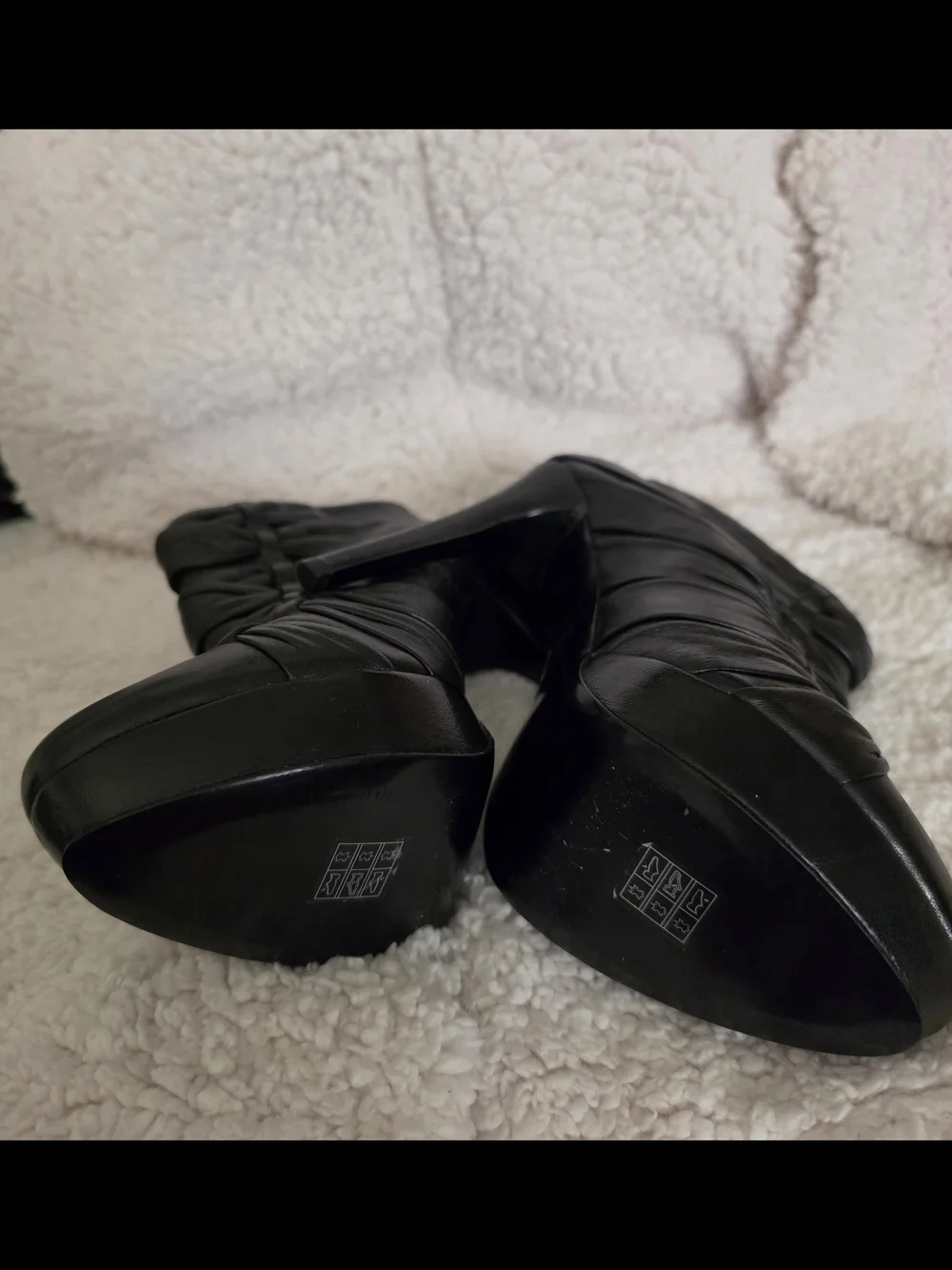 Elie Tahari Black Ruched High Stiletto Ankle Boot